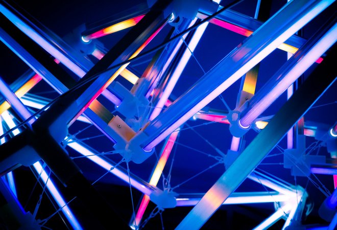 Image abstraite, barres de couleurs. Digital workplace