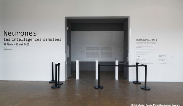 Vue de l’exposition Neurones, les intelligences simulées. Centre Pompidou